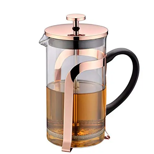 1-Litre Stainless Steel French Press – Heat-Resistant Glass Coffee & Tea Maker With Replaceable Filter 1