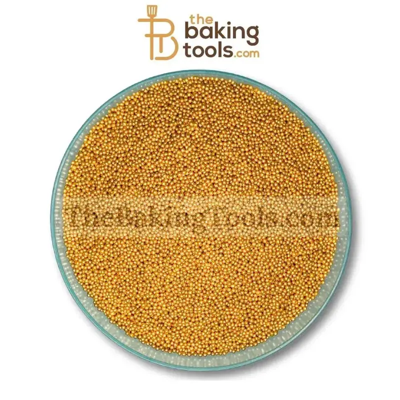 1 Mm Gold Mini Ball Toppings – Subtle Gourmet Garnish 1