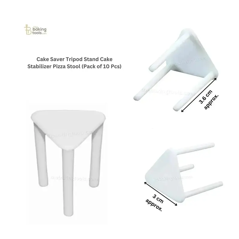 10-Pack Cake Saver Tripod Stands – Adjustable Stabilizers For Layered Cakes & Pizza 1