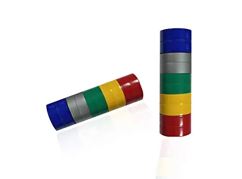 10-Pack Pvc Electrical Insulation Tape – 15M Length × 19Mm Width × 0.18Mm Thickness, Multi-Color Gaffer Tape 1
