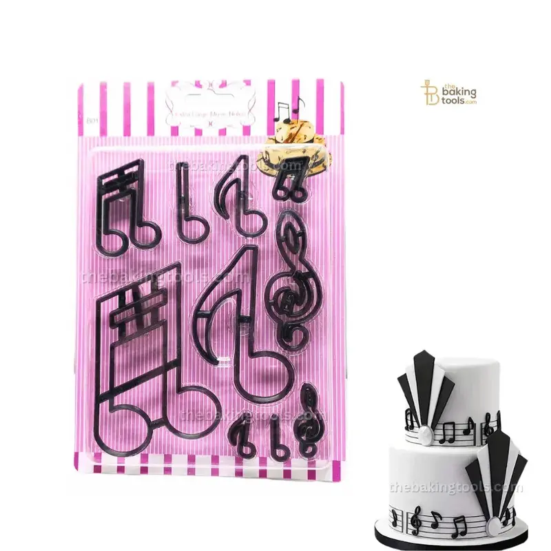 10-Piece Music Note Fondant Cutter Assortment For Themed Baking 1
