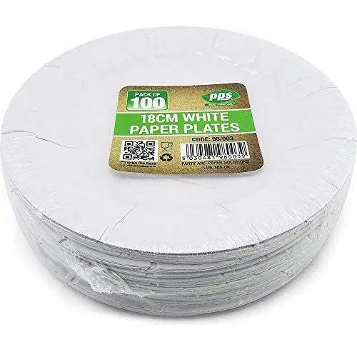 100-Pack Premium 7-Inch (18 Cm) White Paper Plates – Durable Disposable Dishware For Hot Or Cold Food 1