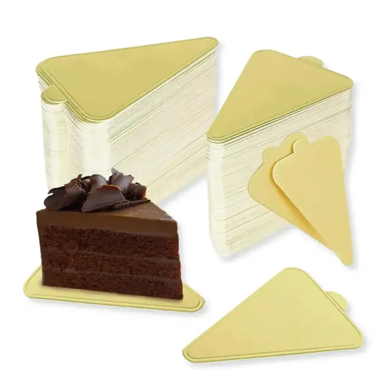 100-Pack Triangle Pastry Bases For Elegant Cake Slice Presentation 1