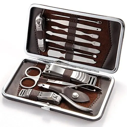 12-Piece Professional Manicure & Pedicure Kit – Nail Clippers, Files, Tweezers, And Grooming Tools For Men And Women 1