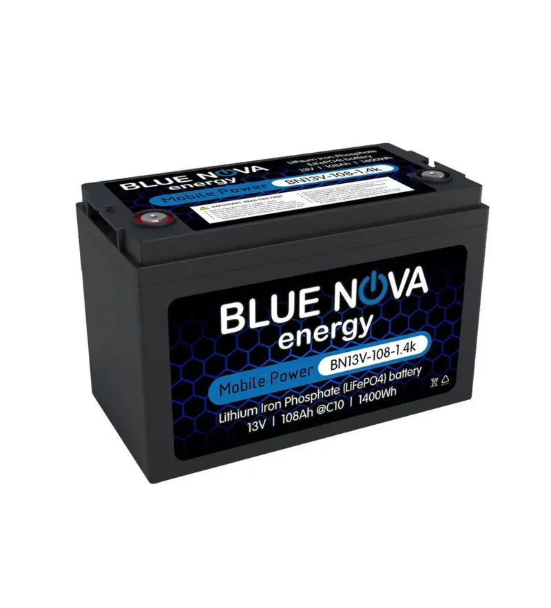 12V 108Ah Lithium Iron Phosphate Battery – Compact Solar Storage Unit 1