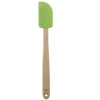 13-Inch Key Lime Silicone Spatula With Ergonomic Wood Handle 1