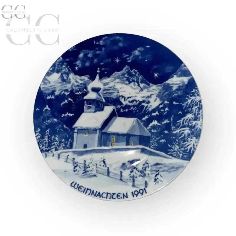 1991 Scherzer Bavaria Christmas Plate – Handcrafted Porcelain 1