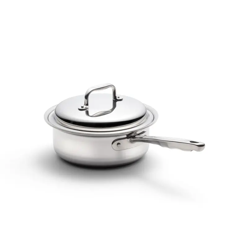 2-Quart Stainless Steel Saucepan With Glass Lid – Compact Simmering Essential 1
