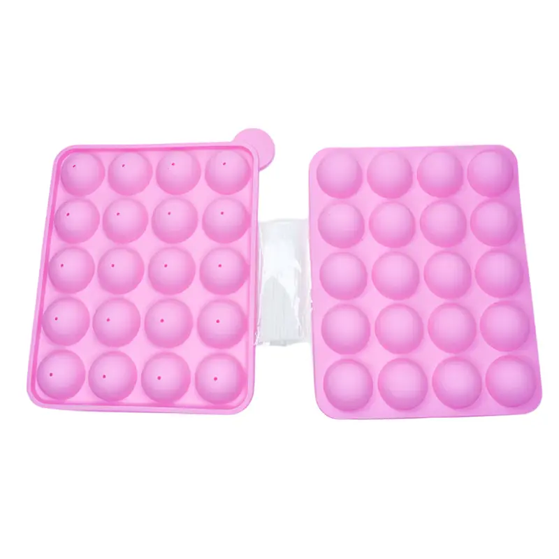 20-Cavity Round Lollipop Chocolate Mold – High-Yield Silicone Tray For Uniform Candy Creations (Cm186) 1