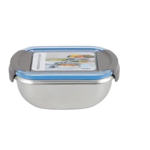 20 × 13 × 8 Cm Hybrid Plastic-Metal Food Storage Box 1