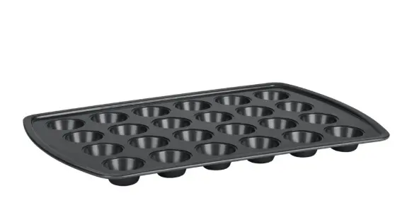 24-Cavity Resistech Mini Muffin Pan – Heavy-Duty Metal 1