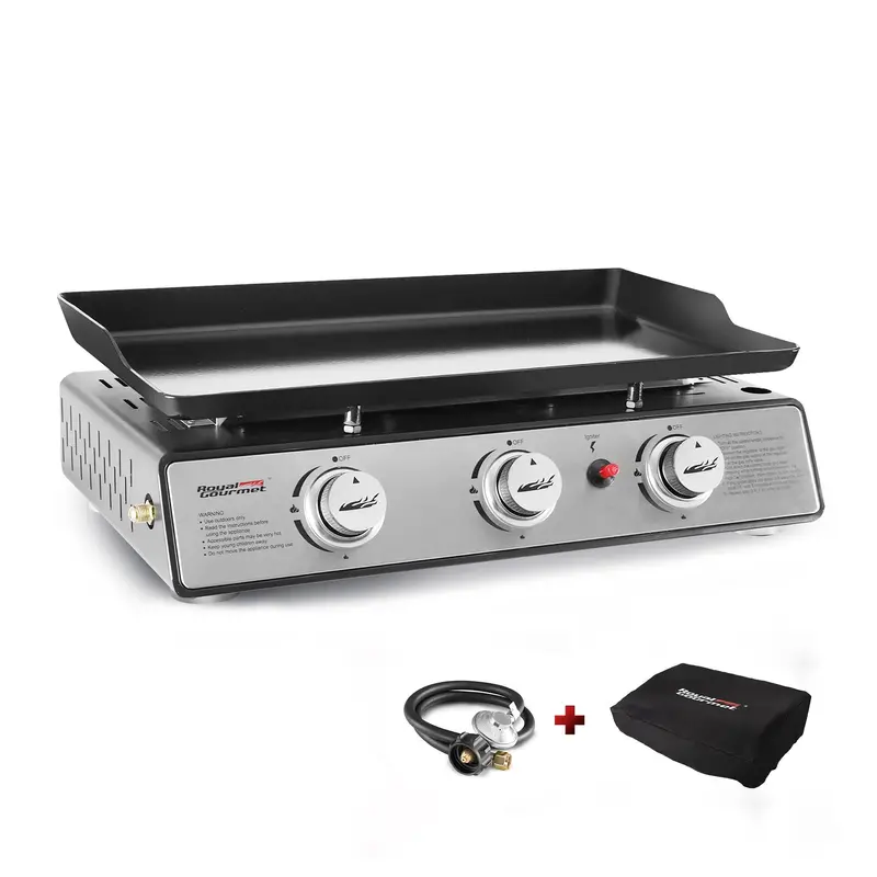 24-Inch Lightweight Tabletop Gas Grill And Griddle Combo 1