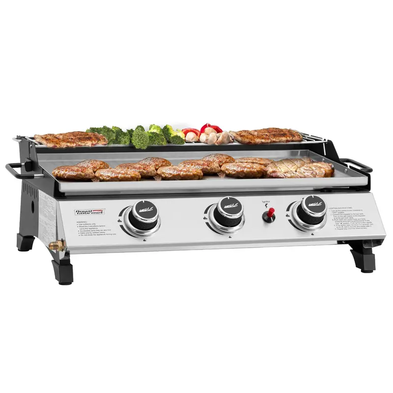 24-Inch Portable 3-Burner Gas Griddle For Outdoor Use 1