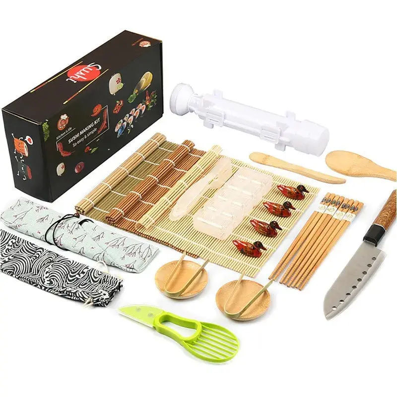 24-Piece Gimbap & Sushi Rolling Kit With Mats And Tools 1