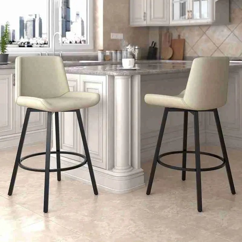 26-Inch Leather Upholstered Counter Stool 1