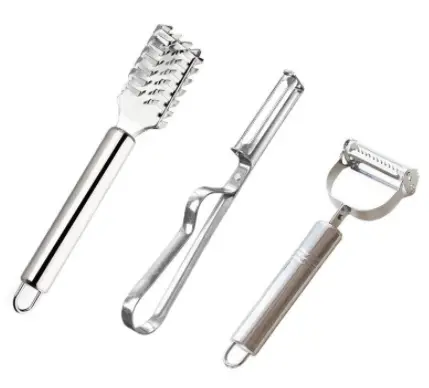 3-Piece Peeler & Scaler Set – Straight, Swivel, And Y-Peeler 1