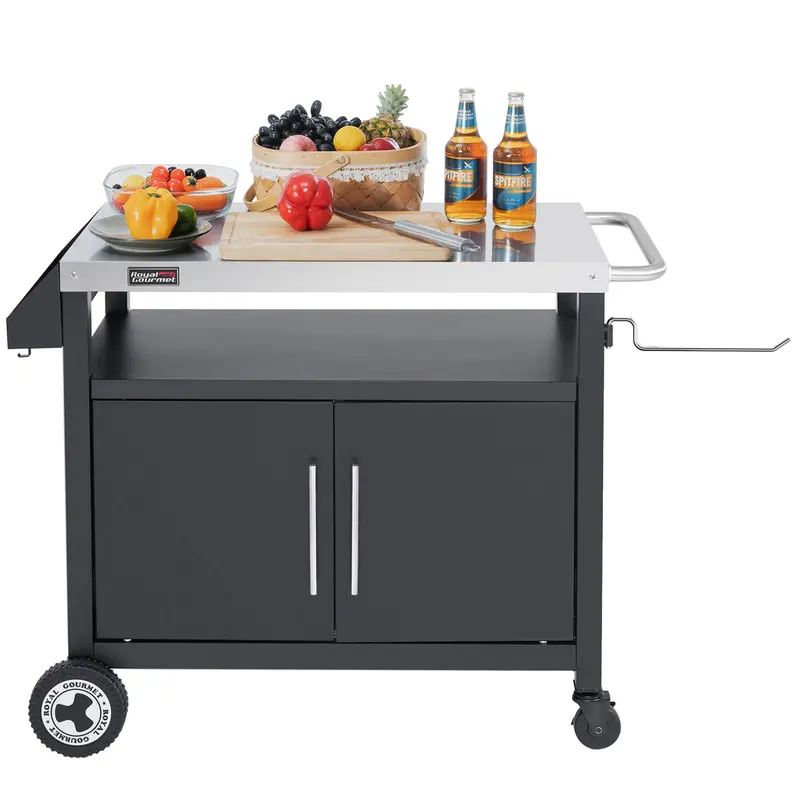 33" X 20" Modular Outdoor Kitchen Island Cart With Storage 1