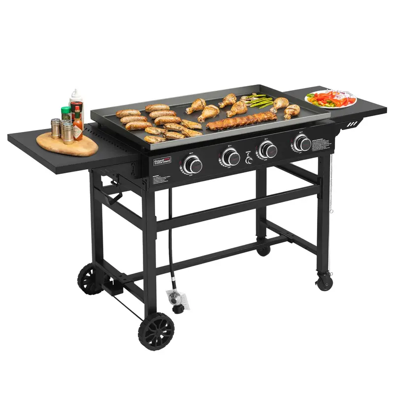 4-Burner Propane-Powered Gas Griddle – Commercial-Style Cooking 1
