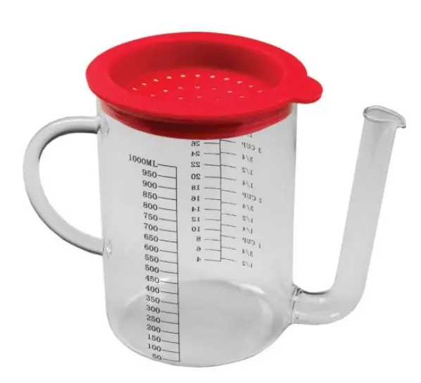 4-Cup Glass Gravy Separator – Heat-Resistant, Pour-Spout Design 1