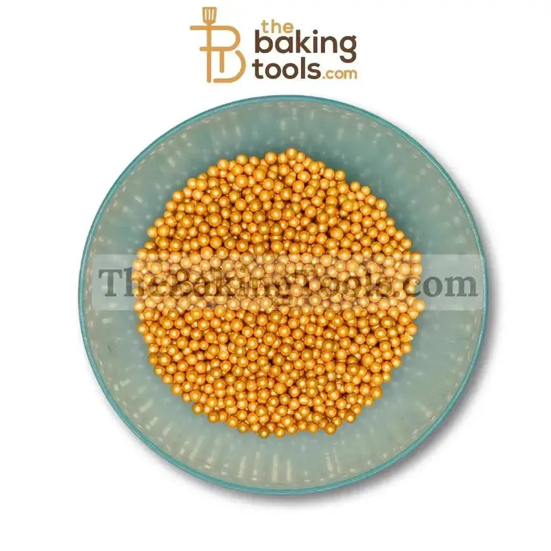 4 Mm Golden Ball Sprinkles For Elegant Dessert Finishing 1