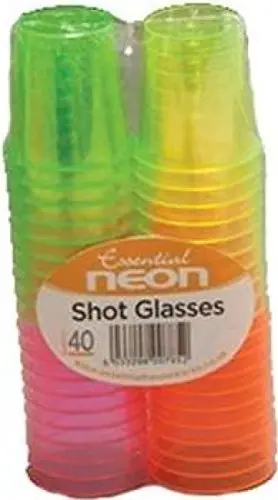 40-Piece Neon-Colored Shot Glasses Set 1
