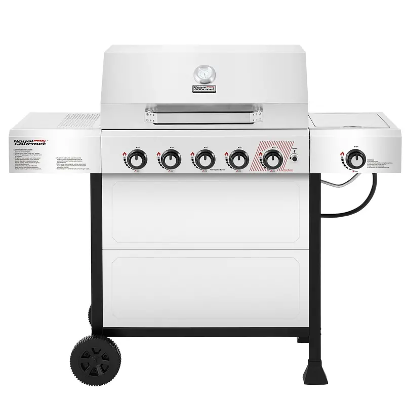 5-Burner Liquid Propane Outdoor Grill Featuring Dedicated Side Burner 1