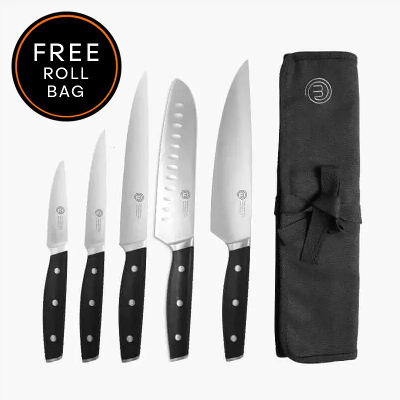 5-Piece Curated Knife Set With Stand 1
