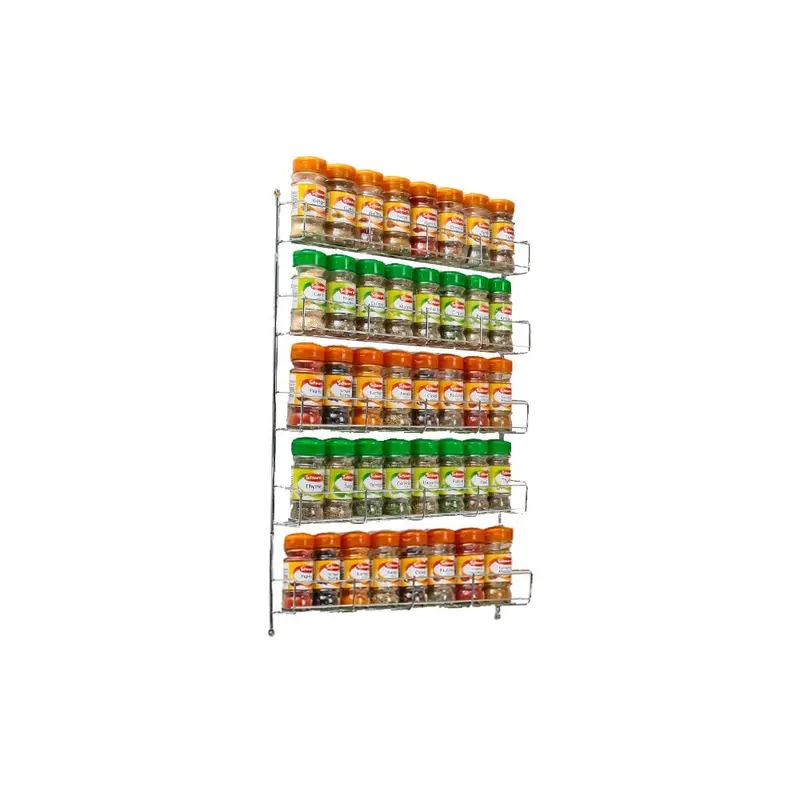 5-Tier Wall-Mounted Or Cabinet-Door Spice Rack 1