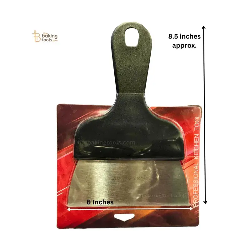 6-Inch Chocolate Scraper With Ergonomic Black Handle For Smooth Finishing 1