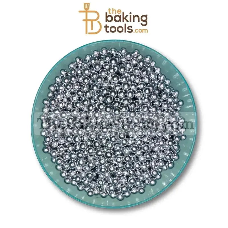 6 Mm Reflective Silver Ball Toppings For Cakes And Cupcakes 1