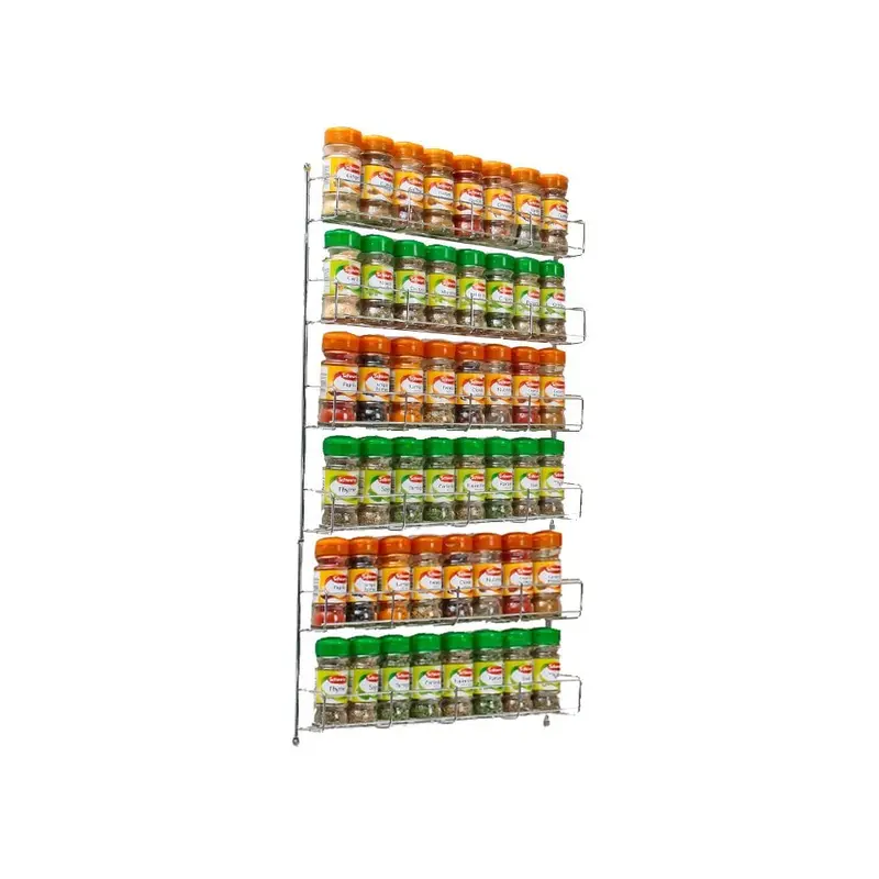 6-Tier Wall-Mount Or Cabinet-Door Spice Rack – Neo Space-Saving Kitchen Shelf 1