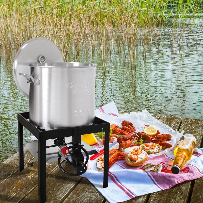 60-Quart Complete Seafood Boiling Kit – 100,000 Btu High-Performance Burner 1