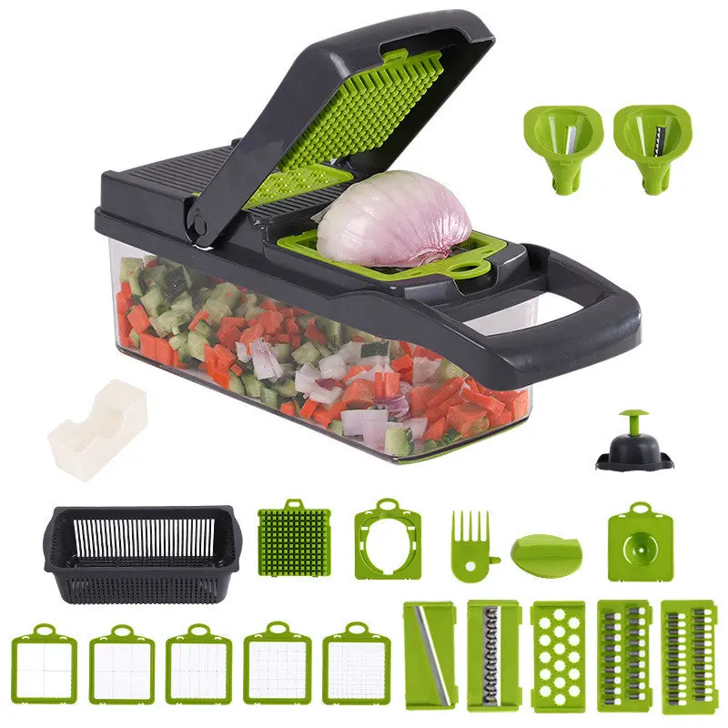 7-Blade Vegetable Slicer Kit For Uniform Dicing & Julienne 1