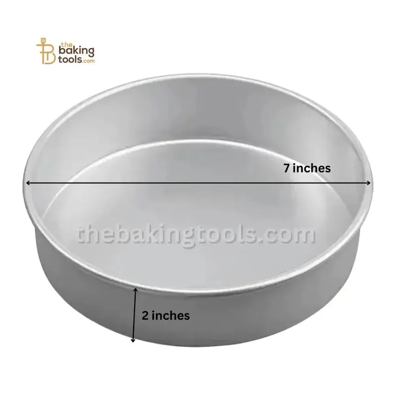 7 × 2 Inch Round Aluminum Cake Pan – Durable Baking Tin 1