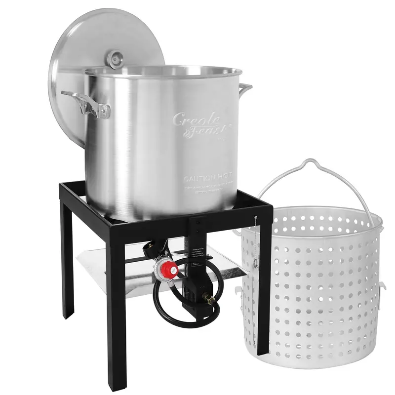80-Quart Commercial-Grade Seafood Boiling Kit With 100,000 Btu Propane Burner 1