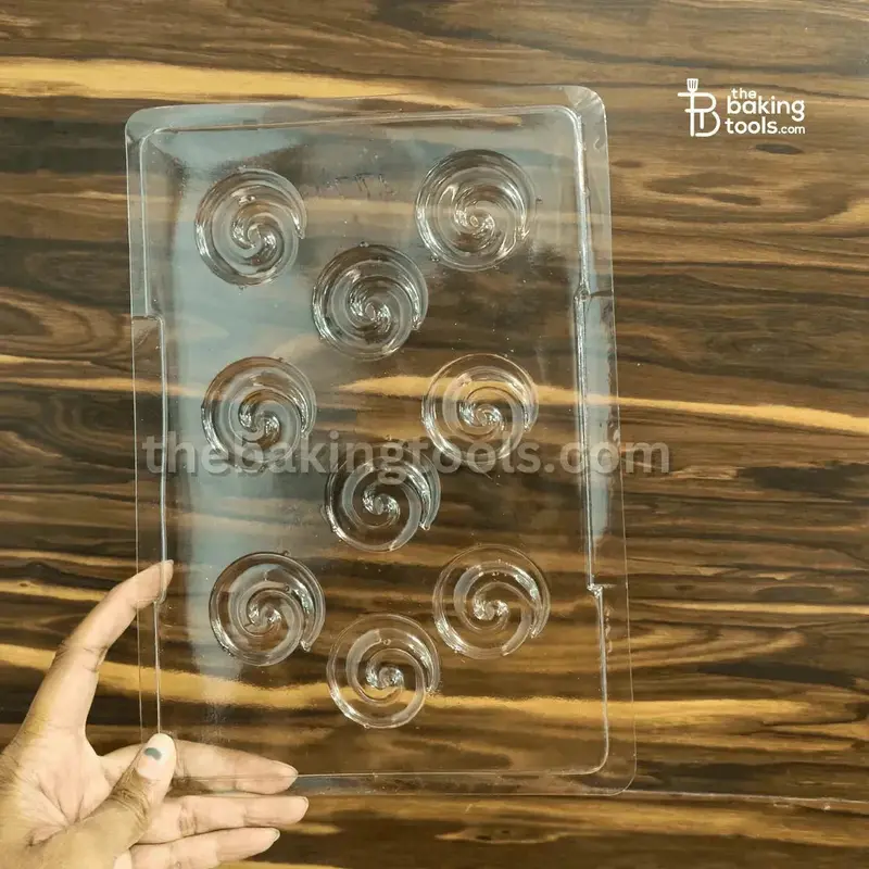 9-Cavity Spiral Pvc Chocolate Mold – Design Code 029 1
