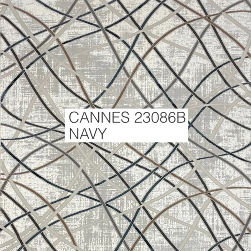 Abstract Geometric Area Rug In Soft Grey – Model 23086B 1