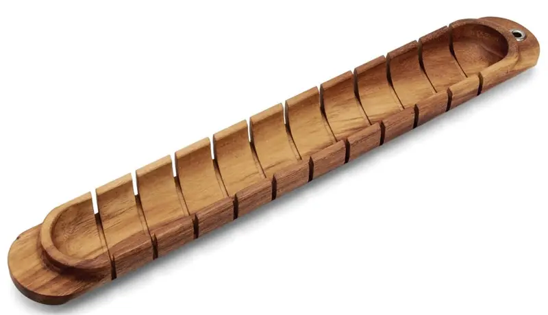 Acacia Wood Large Baguette Miter – Ironwood Kitchen Tool 1