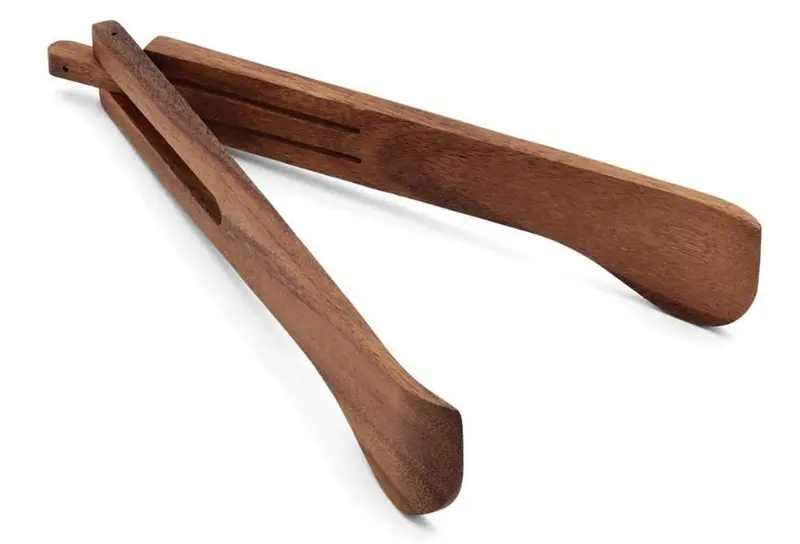 Acacia Wood Spring Salad Serving Tongs – Ironwood Kitchen Utensil 1