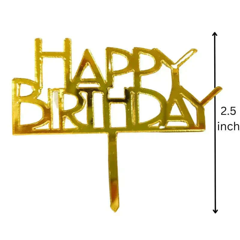 Acrylic Happy Birthday Cake Tag – Pack Of 10, Style 002 1