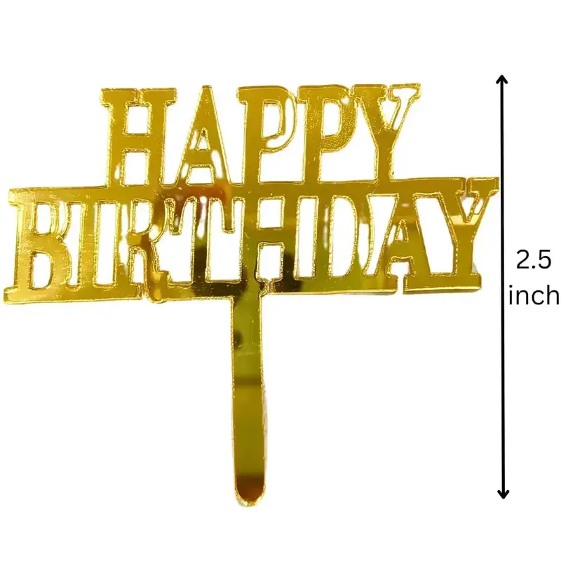 Acrylic Happy Birthday Cake Tag – Pack Of 10, Style 003 1