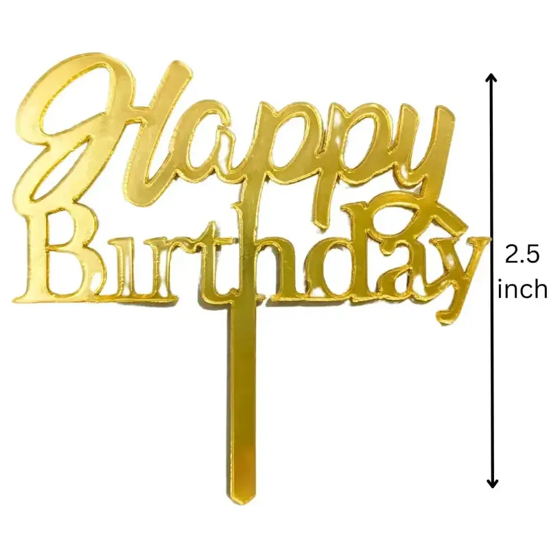 Acrylic Happy Birthday Cake Tag – Pack Of 10, Style 004 1