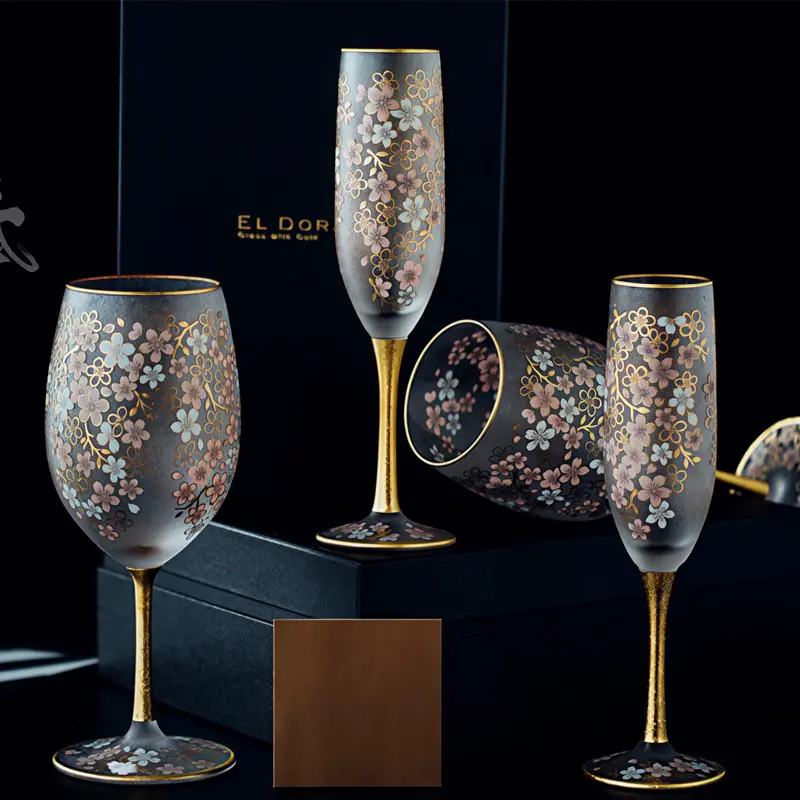 Aderia Sakura-Inspired Gold-Flecked Glass Collection 1