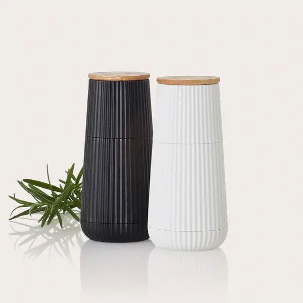 Adhoc Scape Black And White Salt And Pepper Mill Set (12 Cm) 1