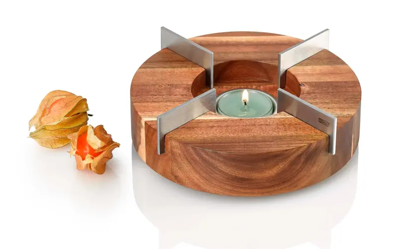 Adhoc Tuto Acacia Wood Teapot And Food Warmer – 16 Cm Diameter 1