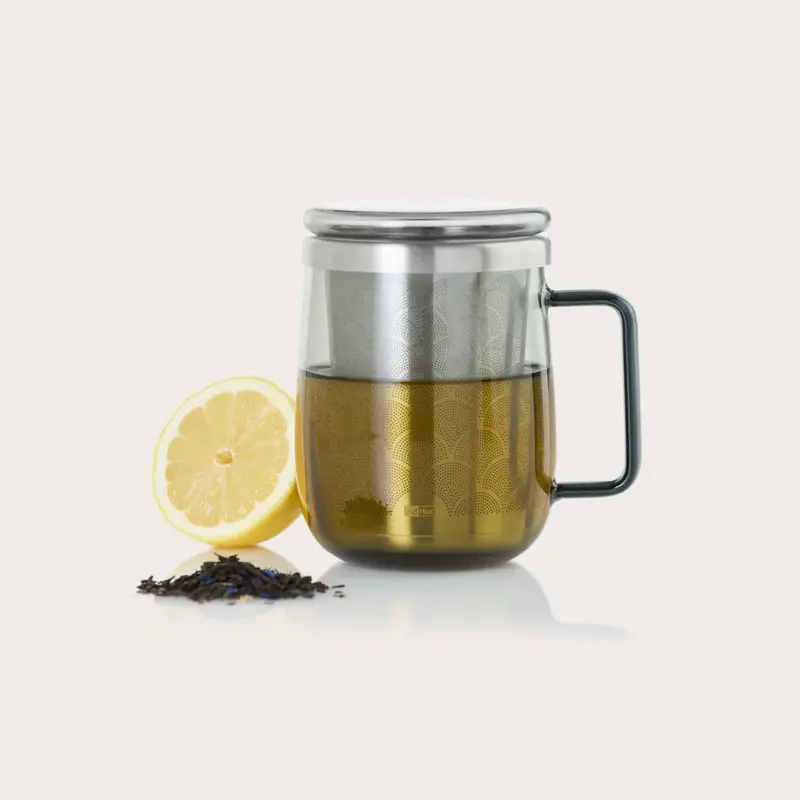 Adhoc Yuna Tea Glass – Double-Walled Borosilicate Cup With Integrated Infuser 1