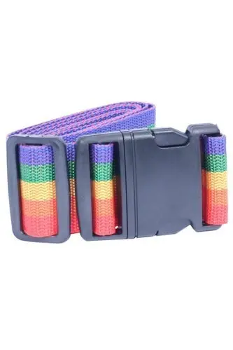 Adjustable Luggage Strap Set – Multi-Color Elastic Suitcase Belts (One Size Fits Most) 1