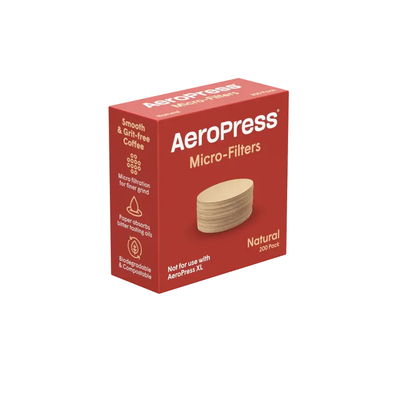 Aeropress Natural Micro-Filters – 200-Pack Unbleached Paper Filters 1