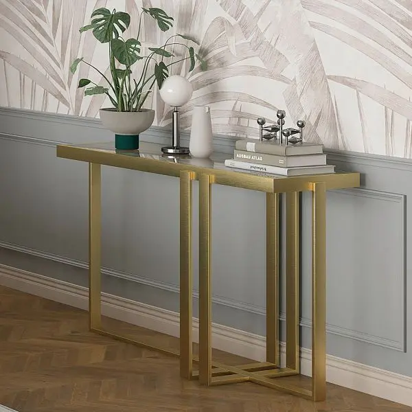 Antique-Finish Wooden Console Table 1