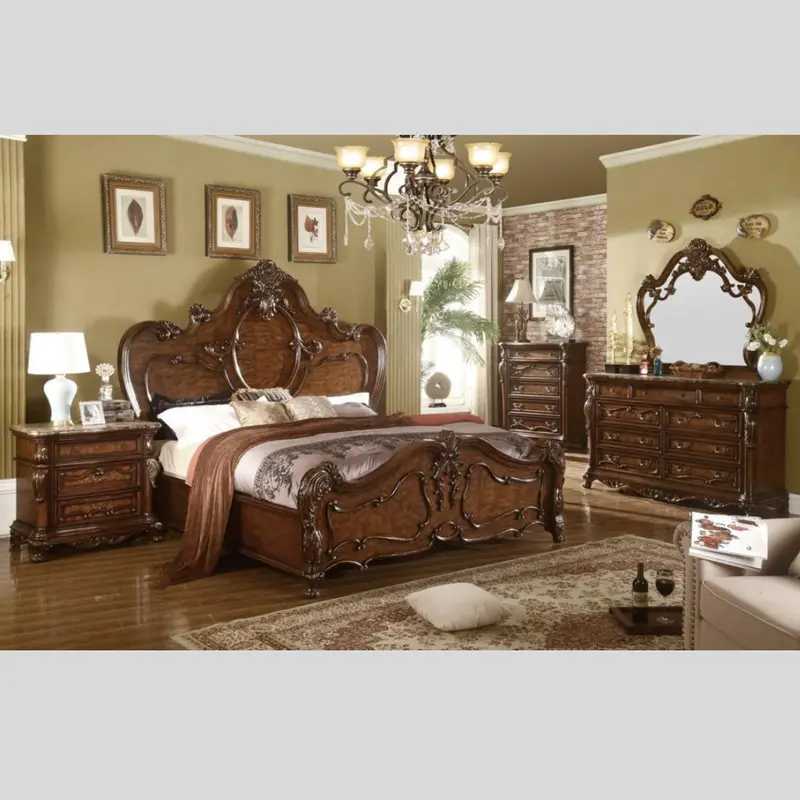 Antique-Inspired Solid Wood Bedroom Furniture Sets 1